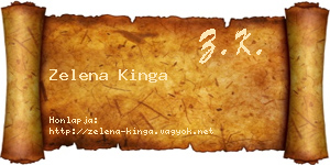 Zelena Kinga névjegykártya